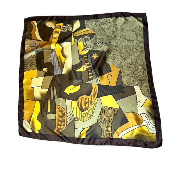 Vintage Pablo Picasso Abstract Cubism Art Square Scarf - Picture 1 of 10